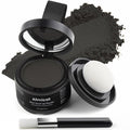 Instant Hairline Powder, Root Touch Up Hair Color for Gray Coverage and Thinning Hair, Root Cover Up Conceals Hair Loss & Bald Spots, Natural and Non-Greasy Hair Color for Women & Men, Black