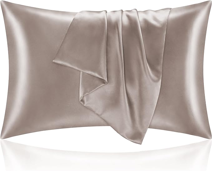 BEDELITE Satin Pillowcase for Hair and Skin, Super Soft and Cooling Similar to Silk Pillow Cases 2 Pack with Envelope Closure, Gift for Women Men(20"x40" King Size, Rose Taupe)