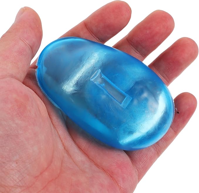 Angoily Ear Protection Tools 2Pcs Silicone Ear Covers for Hair Dye Waterproof Heat Resistant Covers for Hair Dryer and Shower 3.14X1.77X0.98 Inches Blue