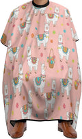 Men Women Adults Pink Llama Hair Cutting Cape, Lightweight Haircut Apron for Styling Hair Cut Hairdresser, Haircut Tools
