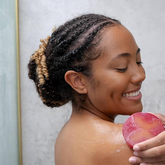 ANIHANA Handcrafted Natural Soap with Coconut Oil, Gentle Cleansing, Paraben Free, Refreshing Peach Smoothie Scent, 4.23 oz