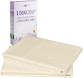 California Design Den Pillow Cases King Size Set of 2-1000 Thread Count Sateen, Soft & Thick 100% Cotton King Size Pillows Cases, Durable - Ivory (Creamy Beige Tone)