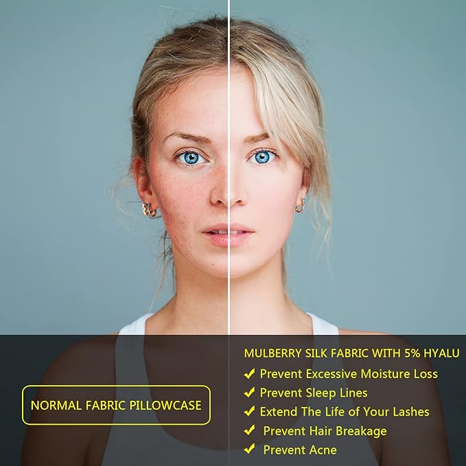Silk Pillowcase 2 Pack, Natural Mulberry Silk Pillow Case, Anti Acne Silk Pillowcase for Hair and Skin, King Size Silk Satin Pillowcase Set of 2 with Hidden Zipper, Gifts for Women Men, Sage Green