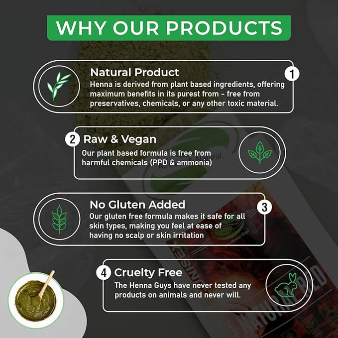 1 Pack Of Natural Red Henna Hair & Beard Color/Dye 100 Grams - Natural Hair Color, Plant-based Hair Dye - The Henna Guys