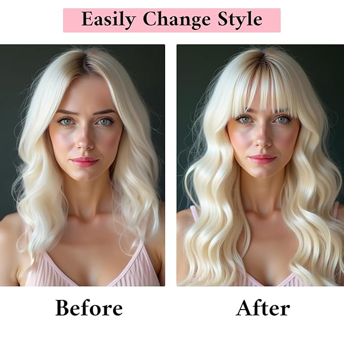 SEGO 100% Real Human Hair Toppers, with Air Bangs, Silk Base 150% Density, Clip in Topper, 2.7肺5.1・ HairPieces for Women, with Thinning/Hair Loss Cover Gray