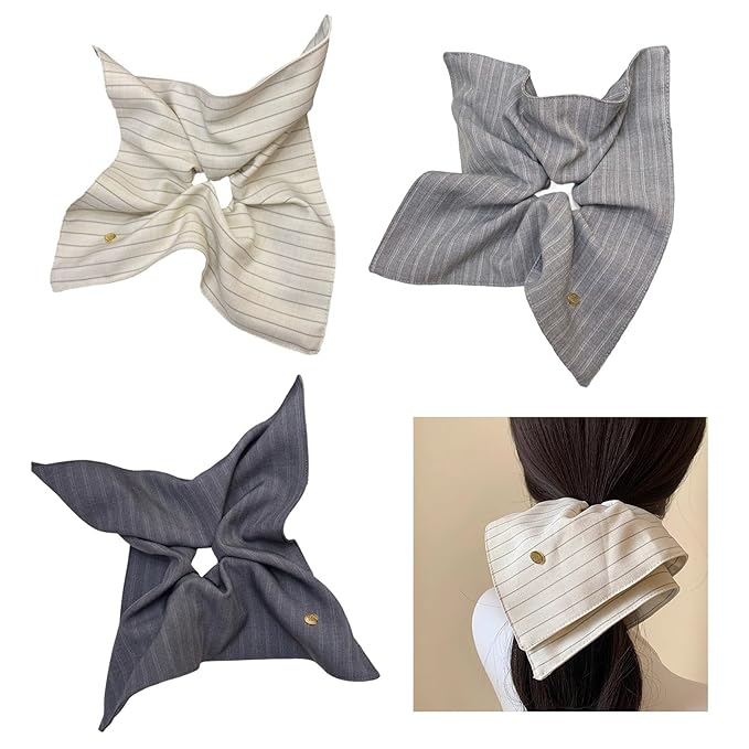 Elastic Hair Scrunchie Fabric Headbands For Women Soft And Stretchy Hair Tie For Everyday Use Or Special Occasio(As Shown)