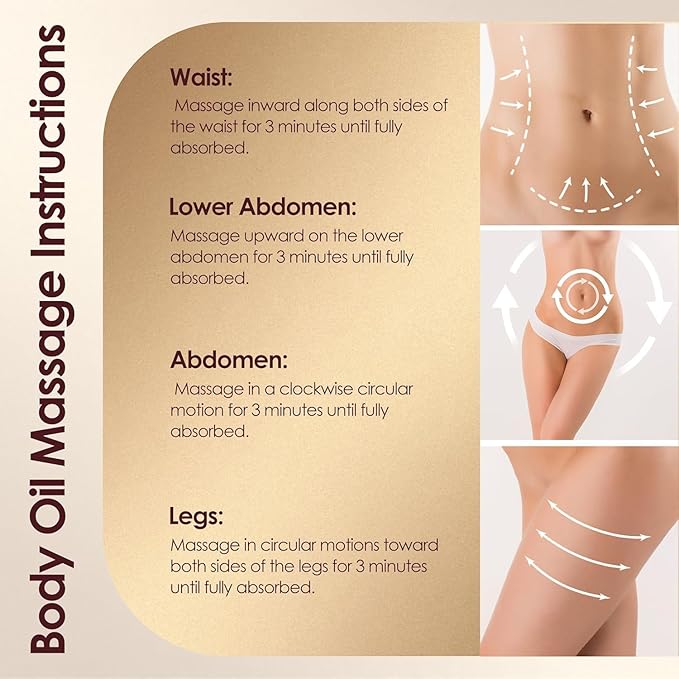 Magic Body Firming Oil, Luxury Body Oil for Crepe Skin, Tightening & Hydrating Body Oil After Shower with Vitamin E and Rosehip, Non-Greasy Body Serum Oil for Thighs, Arms, Chest, 100ML / 3.38 Fl Oz