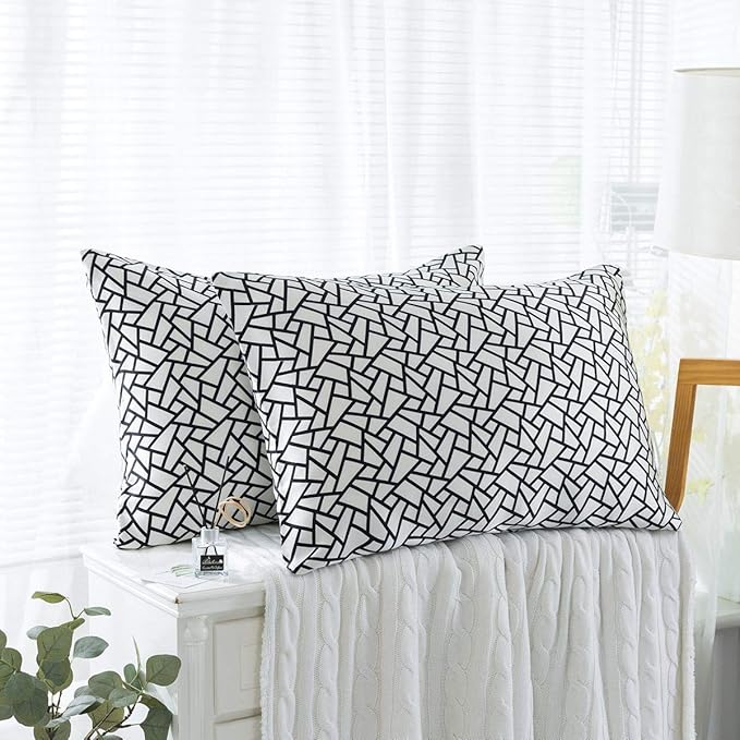 SLPBABY Silk Pillowcase for Hair and Skin with Hidden Zipper Print (Standard(20''x26''), Pattern25)