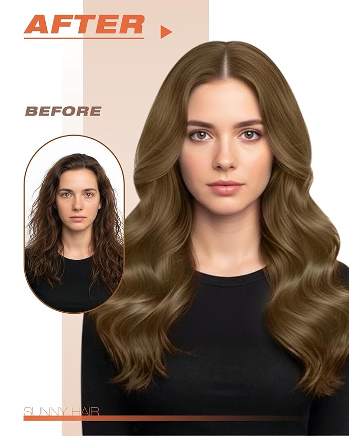 Sunny Hair Tape in Hair Extensions Real Human Hair Invisible Remy Hair Extensions Tape ins for Women Light Brown 16 inch 20Pcs