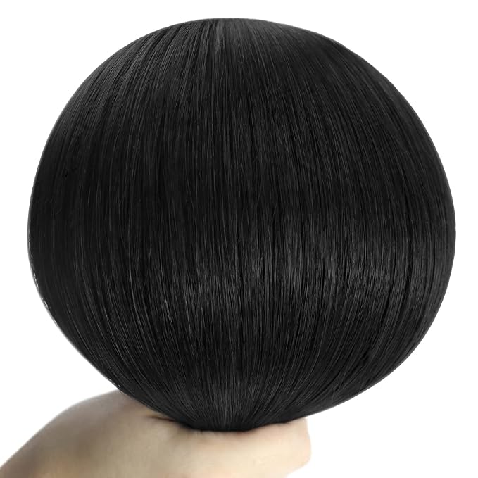 YoungSee Weft Hair Extensions Human Hair Black Sew in Extensions Jet Black Human Hair Extensions Sew in Bundles Soft and Silky Remy Hair 14Inch 100g