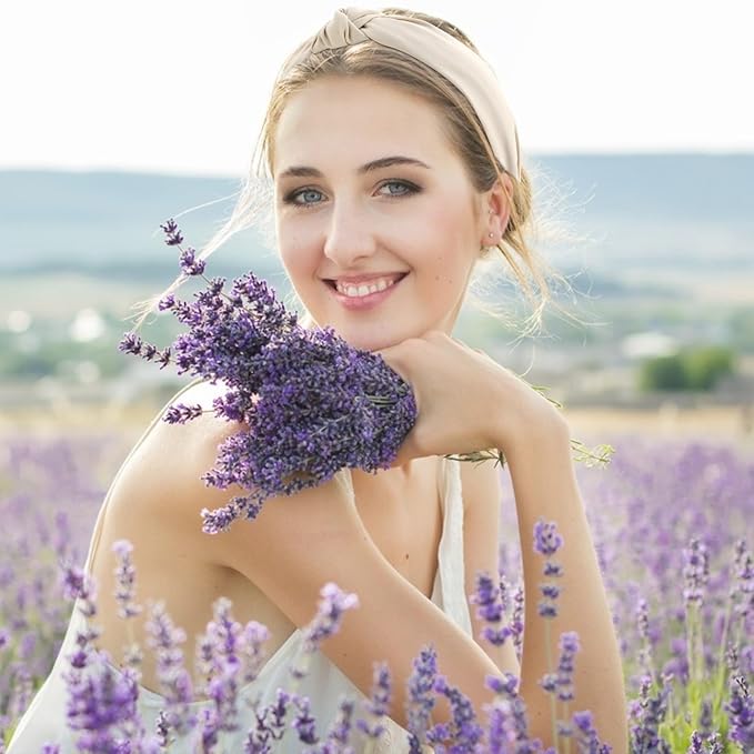 VELSCRUN 5 Pack Headbands for Women Gilrs Fashion Knotted Head Bands Solid Headband Non Slip HairBand for Womens Thin Thick Short Hair Face Wash Hair Accessories Gifts for Women B