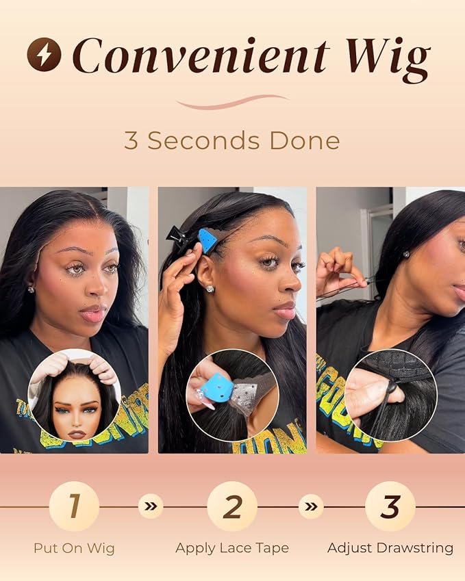 Arabella Hair 13x6 Lace Front Wigs Human Hair 210% Density Glueless Wig Human Hair 100% Straight Human Hair Wigs 12A Pre Plucked Pre-Bleached Pre-Cut Glueless Wig (24inch,13x6 Straight Hair)