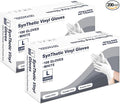 Disposable Gloves Large, Nitrile and Vinyl Blend Material Gloves, Latex Free 4 Mil 200 Pc Food Grade Glove for Cleaning, Food Prep,Hair Dye,Tattoo, White