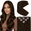 Ve Sunny Clip in Hair Extensions Real Human Hair Brown Hair Extensions Clip ins Human Hair Clip in Extensions Real Hair Extensions Clip in Human Hair 22inch 7pcs 120g