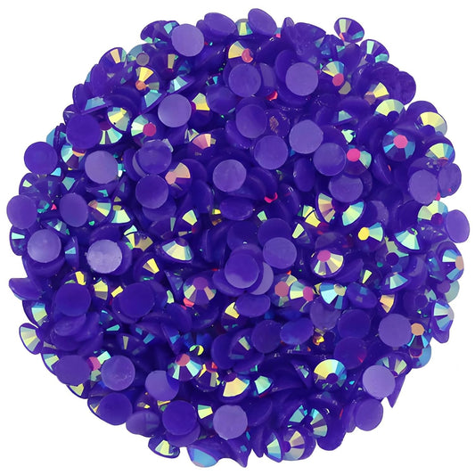 4500 Pcs SS6 2mm AB Flatback Rhinestones for Nails Art Crafts Glitter Round Shine Gems Crystals DIY Clothes Shoes （Dark Purple AB）