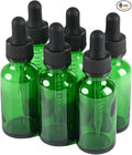 6 Pcs, 1oz Dropper Bottle, Green Glass Eye Dropper Bottle,Tincture Bottles with Dropper, Leak-Proof Design, Stronger Suction, for All Kinds of Mixed Liquids