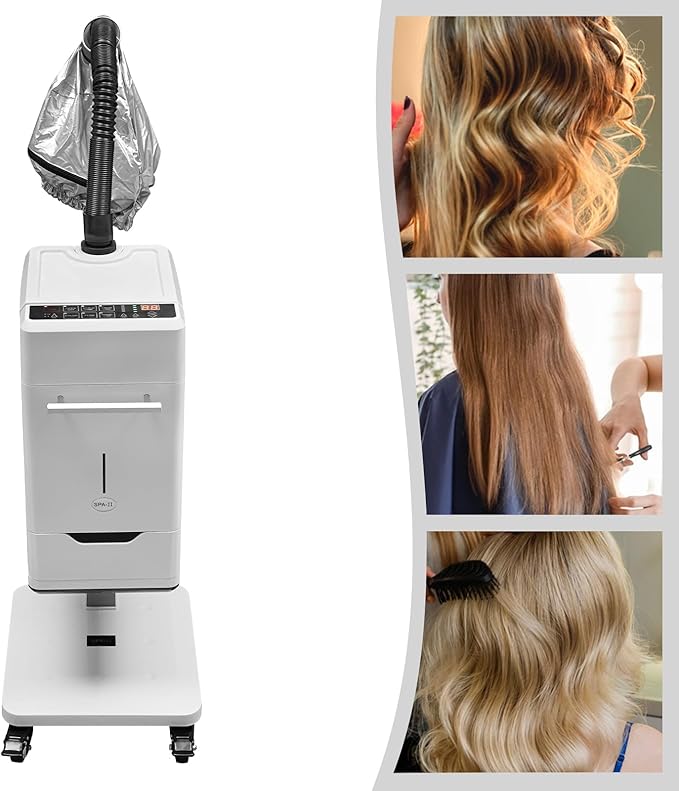 110V 500W Multifunctional Anion Hair Steamer for Deep Conditioning Nano Steamer for Black Hair Standing Hair Steamer Machine for Home, Hairdressing Salons, Spa Professional Steamer for Hair Coloring