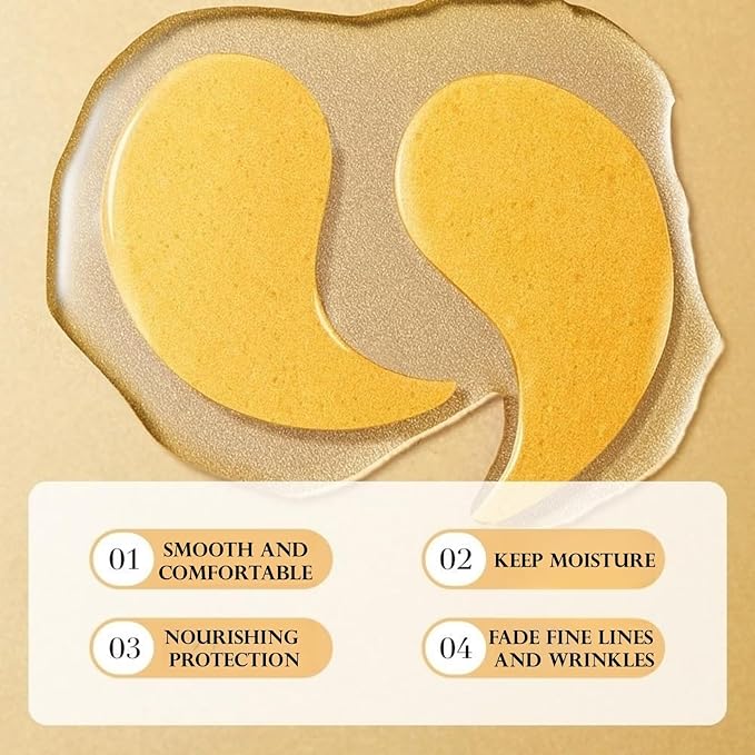 Under Eye Patches - 24K Gold Eye Mask,Moisturizing Serum for Firming, Brightening, and Relieving Eye Fatigue - Under Eye Patches for Dark Circles and Puffiness (gold)