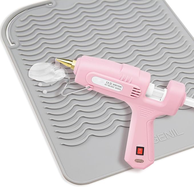 ANGENIL Large Heat Resistant Silicone Mat for Hot Hair Tools with Flat Iron Hair Straightener and Curling Irons Travel Essentials, Anti-scalding Accessories Pad Hot Tool Mat, Size 11.02" x 7.9"