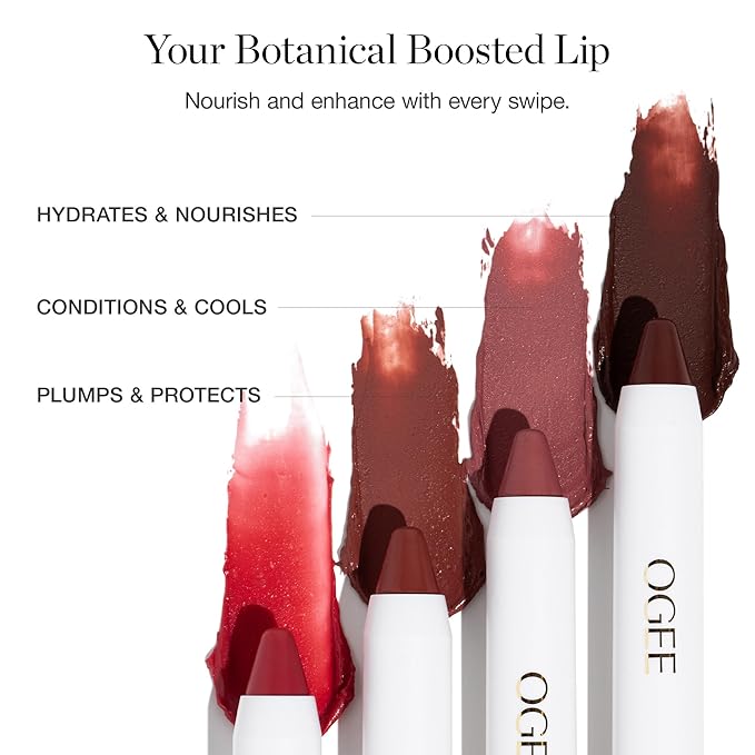 Ogee Tinted Sculpted Lip Oil - Lip Stain Made with 100% Organic Coconut Oil, Jojoba Oil, and Vitamin E - Best as Lip Balm, Lip Color or Lip Treatment - MAGNOLIA