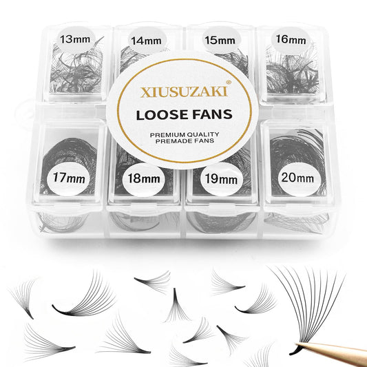 Handmade Premade Fans 600 Fans 10D 0.03mm, C Curl Mix, Soft Fluffy Lash Extensions 13-20mm