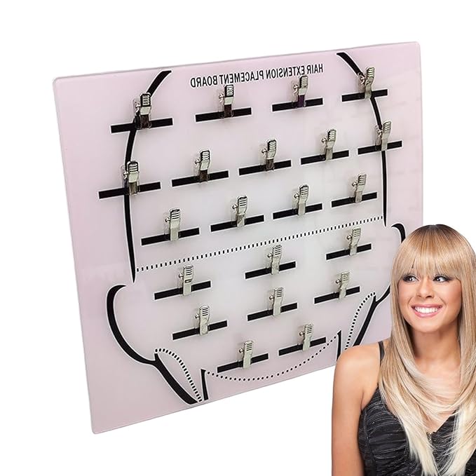 Extension Holder - Wig Sectioning Display Plates, Secure Clip Design, Clip-In Wig Grafting Plate, Time Saving Acrylic Hair Separator Board | Professional Grafting Plate for Hairpieces Home Salon Appl