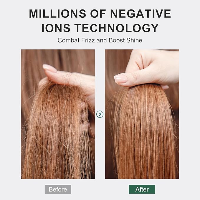 Dual Voltage Travel Hair Dryer Brush Mini Hot Air Hair Styling Tool, 110-240V European Oval Shape Jet Brush, 2 Inch Lightweight Design & Universal Plug, Easy Pack Worldwide