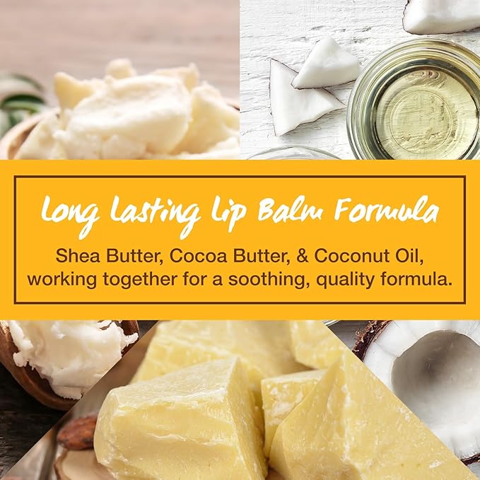 Nature's Bees - DIY Bulk Lip Balm Kit, Natural Cherry Flavor - 48 Blank Lip Balm Tubes w/ 60 Labels - Easy to Use - Customizable Templates - Beeswax, Cocoa Butter, Coconut Oil, Aloe - .15 oz (4.2g)