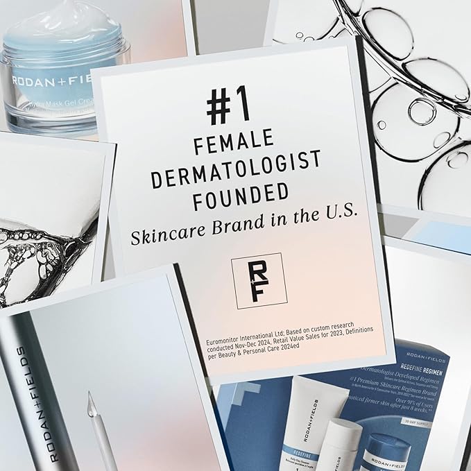 Rodan + Fields Redefine Regimen | Skincare Kit Includes Clay Cleanser, Toner, Triple Defense Cream, & Overnight Cream | Skin Care Gift Set for Women