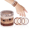 Hair Ties No Damage - 10PCS Ponytail Holders - Elastic Hair Ties for Thick Hair - Braided Hair Bands for Women Girls's Hair (20.Maillard2)