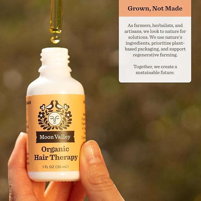 Moon Valley Organics Hair Therapy for Extra Thick Hair - With MCT Oil, Jojoba Oil, Argan Oil, And Rosemary - Reduce Frizz, Hydrate, Heal Damaged Hair