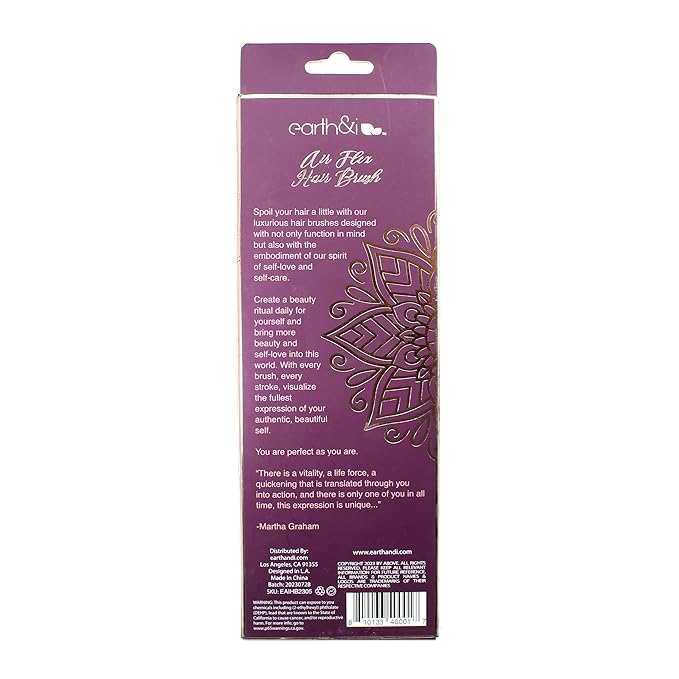 Earth & I Rosegold Hair Brushes for Women, Pink Hairbrush, Rose Gold Women Hair Brush, Kids Hairbrush, Brushes and Combs, Detangling and Styling (Vented)