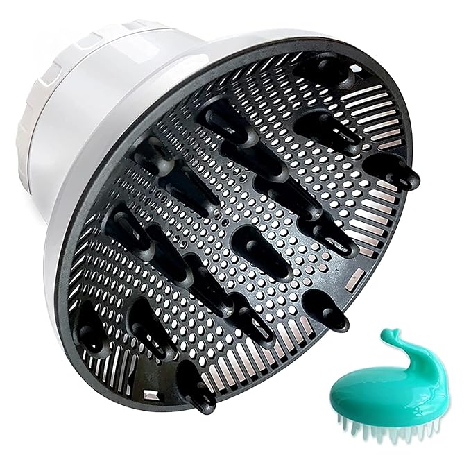 Universal Hair Diffuser for 1.4"-2.6" Blow Dryers, Diffuser Hair Dryer Attachment, Professional Hair Diffuser for Curly Wavy Long Thick Hair