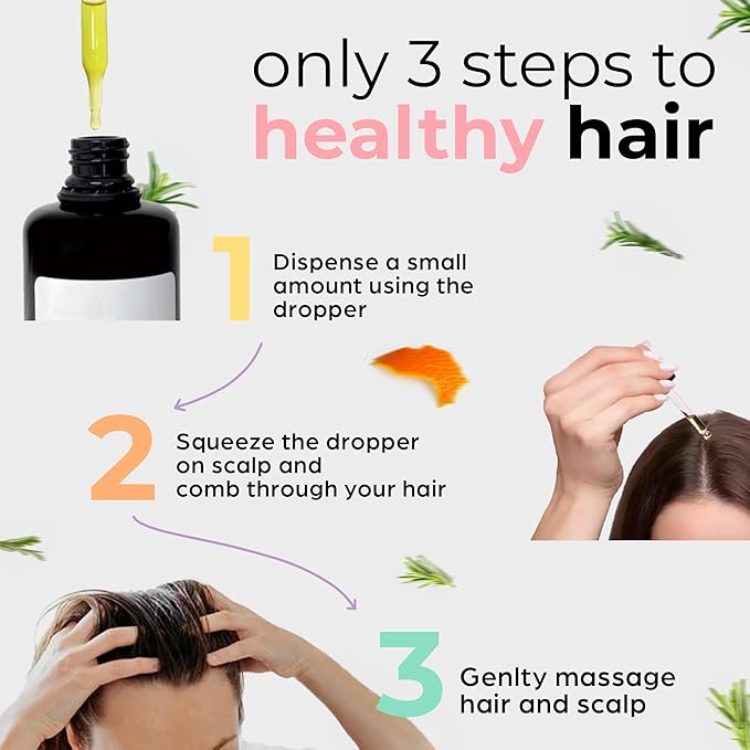 Sebastian Diaz Rosemary Hair Oil Scalp Treatment inspired by THE INNATE LIFE, 100ml 3.4 fl oz Nourishes and Supports Fuller-Looking Hair with Organic Rosemary Oil