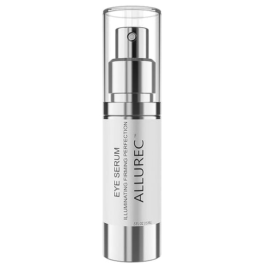 ALLUREC™ Eye Cream Serum: Illuminating Firming Perfection. Best Eye Serum Peptides Cream for Firming Lifting Eyelids Anti- Aging Winkles Bags Dark Circle Puffiness Total Effects.