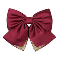 Vintage Palace Style Hair Barrette for women, SHE'S FREE STYLE JUST FOR YOU 14k Gold Plating Bow Hair Clip with Elegant Pearl, Retro Versailles Hair Accessories