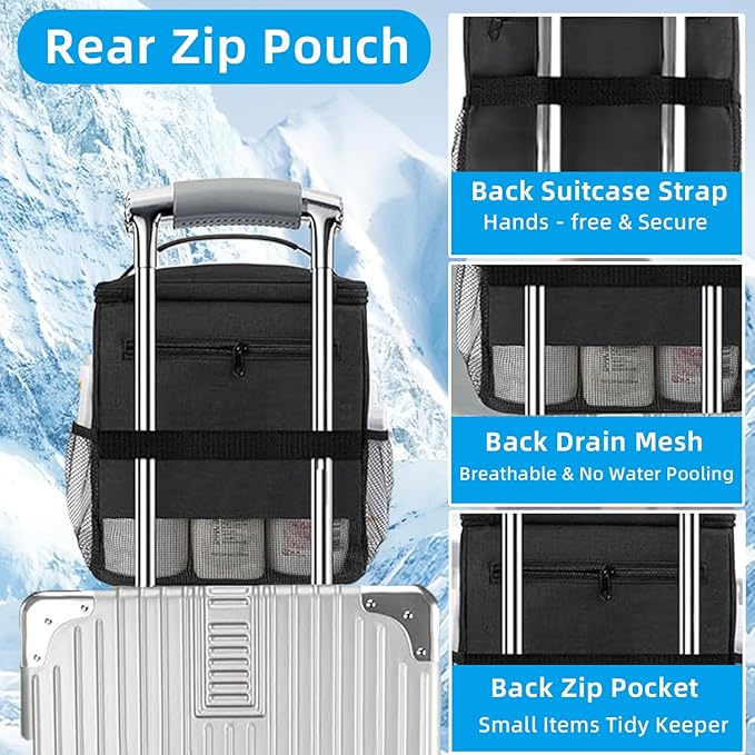 Dorm Essentials for Guys Shower Caddy Portable,Showe rBag,Travel Toiletry Bag,Personal Essentials for Men Women Camping Beach&Dorm Room&travelling&Makeup Organizer,Medium, Black