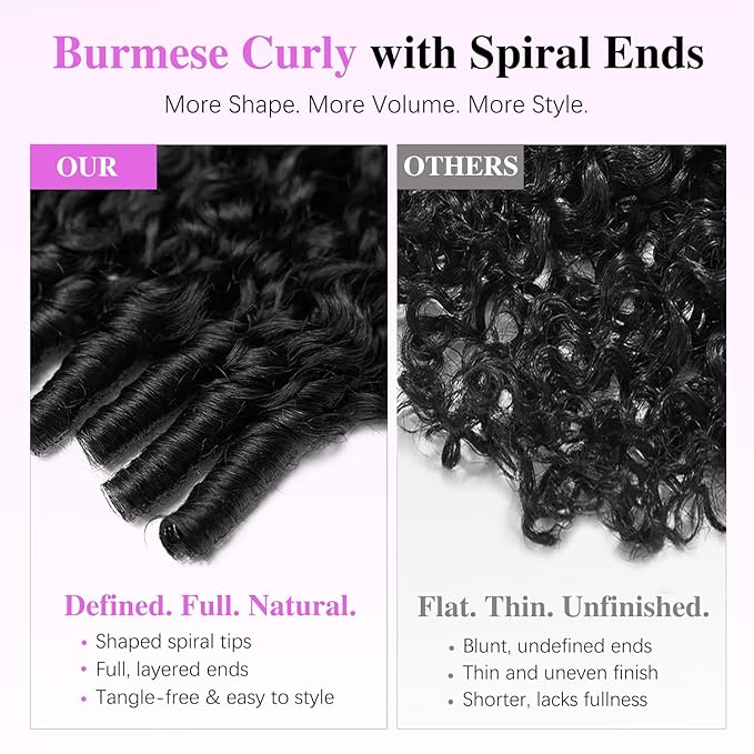 7x6 Burmese Curly Glueless Wigs Human Hair Pre Plucked Pre Cut 250% Density Drawstring Wig for Black Women 7x6 HD Lace Front Wigs Human Hair Glueless Wear and Go Nautural Color 30 Inch