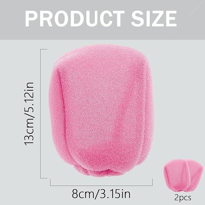 2Pcs Travel Hair Diffuser for Hair Dryer - Compact and Portable (5.12x3.15) Travel Hair Dryer Diffuser Sock‌ Made of Soft, Heat-Resistant and Flexible Foam, Tear-Resistant and Reusable(Pink)