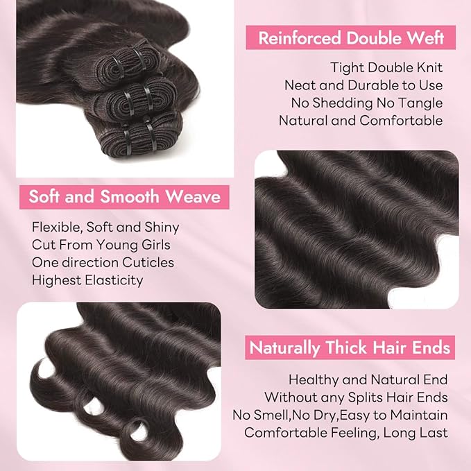 Clip in Hair Extensions Real Human Hair Body Wave 2 Dark Brown Clip in 100% Brazilian Remy Human Hair Extensions 8pcs Per Set with 18 Clips Double Weft 18 Inch 100g/3.6oz
