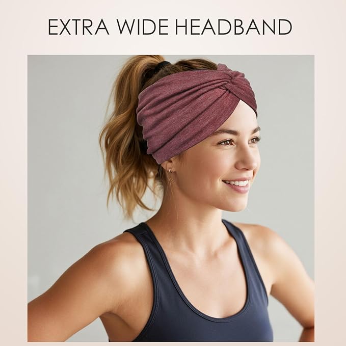 Wide Headbands For Women Extra Large Headband Twisted Knot Head Bands For Women's Hair Band Scarf Turban Accessories 6 Pack