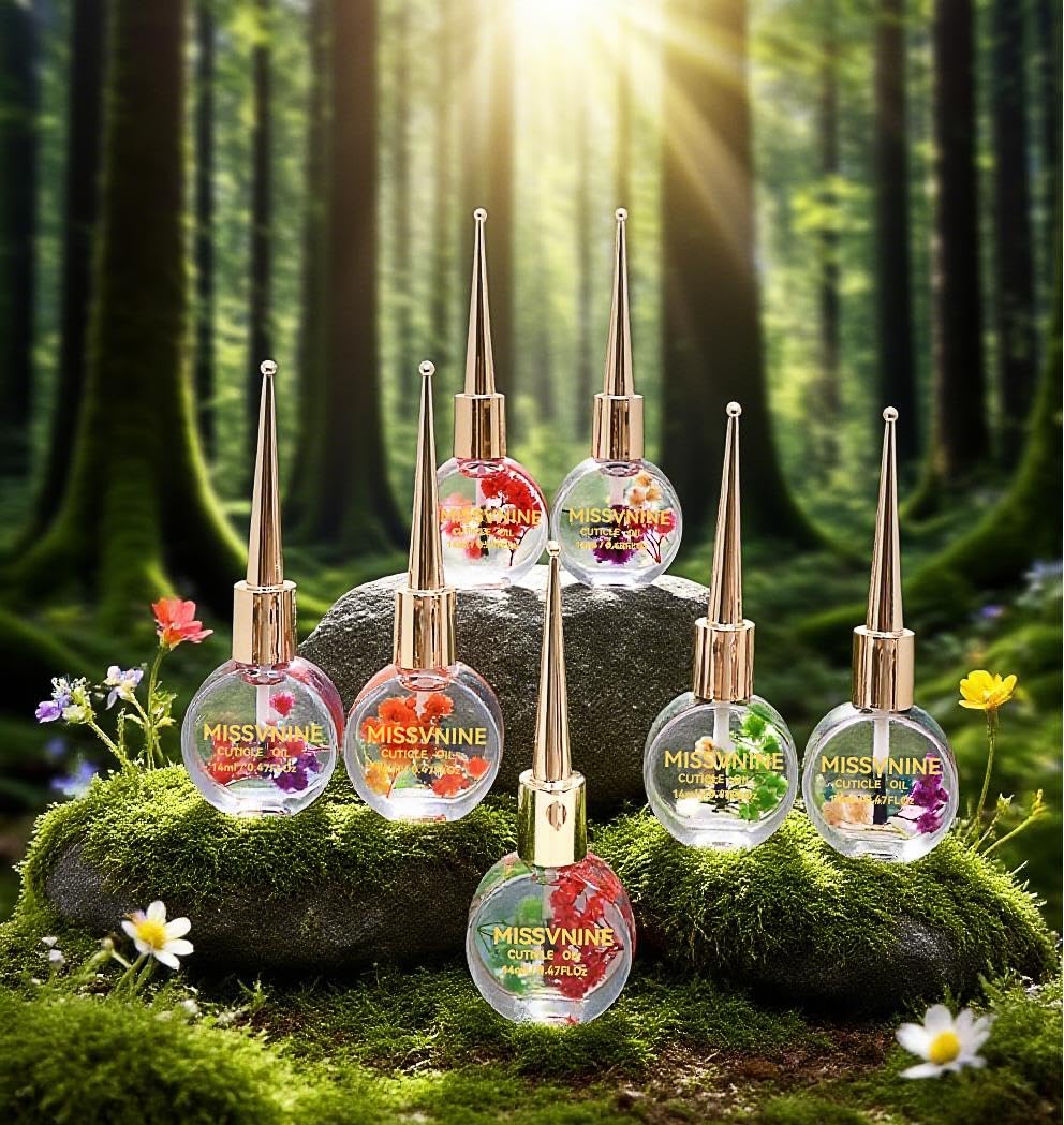 Vitamin E Enriched Cuticle Oil 6 Pack - Prevent Hangnails & Strengthen Nails with Sweet Almond + Jojoba Oils - Anti-Fray Nail Treatment for Dry Hands, Manicure Kit for Healthy Cuticles