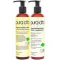 PURA D'OR Anti-Thinning Biotin Shampoo and Conditioner Natural Earthy Scent, CLINICALLY TESTED Effective Results, Herbal Blend Thickening Products For Women & Men, Original Gold Label Set, 8oz x2