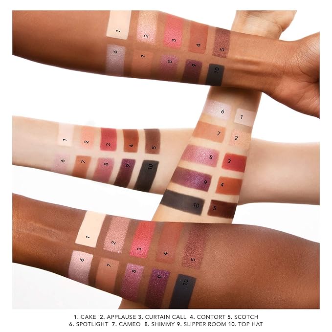 Haus Laboratories By Lady Gaga: GLAM ROOM PALETTE NO. 1: FAME | 10-Shade Eyeshadow Palette, Blendable & Buildable Eye Makeup with Pigmented Matte, Metallic, Shimmer, and Sparkle Finishes (Pack of 3)