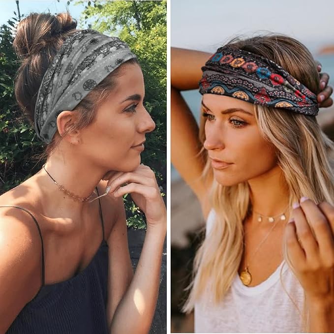 Huachi Women's Headbands Non Slip Headbands for Women's Hair Fashion Head Band Workout Yoga Sports Exercise Sweatbands