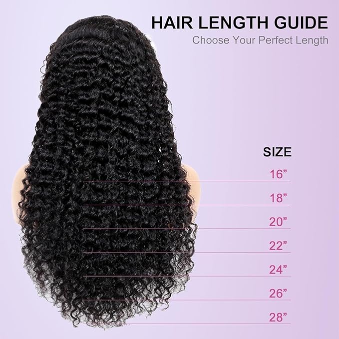 210% Density 13x6 Full Lace Frontal Wigs Human Hair 12A Deep Wave Brazilian Virgin Human Hair Pre Plucked HD Transparent Lace Glueless Wigs 18 Inch