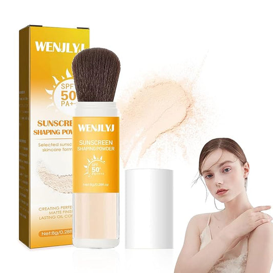 Mineral Sunscreen Setting Powder Makeup,Translucent Powder SPF 50 PA++++,Oil Control Long Lasting Face Setting Powder Sunscreen,Matte Finish,Lightweight,Breathable,All Skin