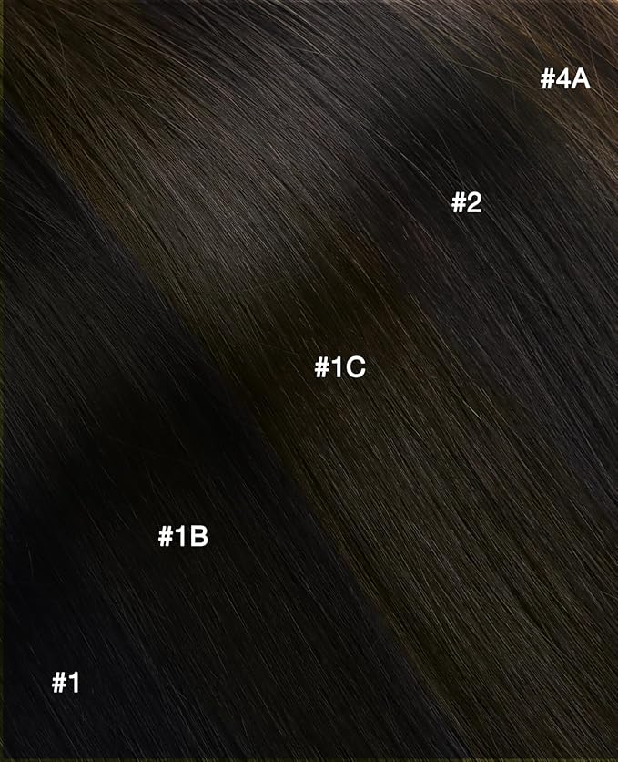 GOO GOO Invisi Edge Tape in Hair Extensions Human Hair, 1 Jet black 20pcs injected with 20pcs classical tape ins, 16inch 100g, Virgin Remy Hair, Natural Look