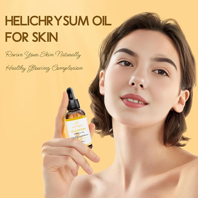 Helichrysum Essential Oil 1 Oz – 100% Pure & Natural – Helichrysum Oil for Bruising, Skin, Aromatherapy, Massage & DIY Use