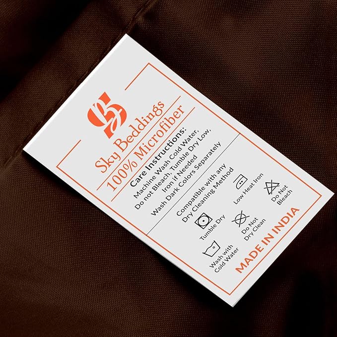 SKY BEDDINGS King Pillowcase Set of 2 - Soft Brushed Microfiber Pillow Cases with Envelope Clouser - Wrinkle-Free, Fade-Resistant Pillow Covers - 20 x 40 Inches, Chocolate